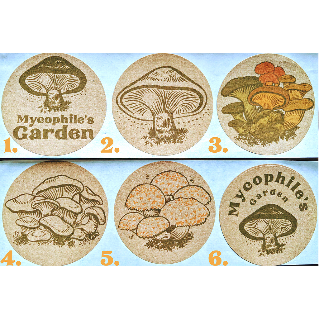 Set #1 - 6 stickers | Mycophile's Garden